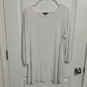 Chic Oversize White Long Sleeve Women's Top